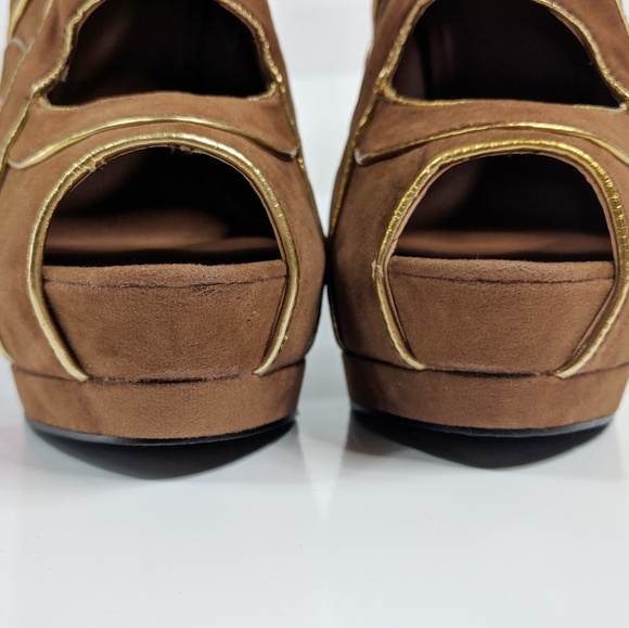 Colin Stuart High Heel Peep Toe Booties - Picture 3 of 8